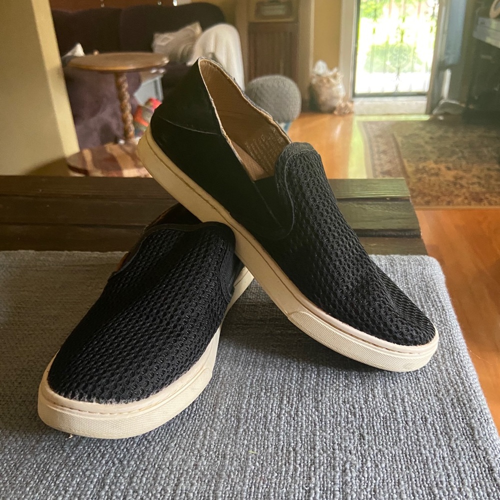 Olukai Pehuea Slip On Shoes Black 6